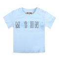 Baby Sky Blue Logo Outline S/s T Shirt 101273 by Moschino from Hurleys