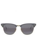 Matte Grey/Gold RB3716 Clubmaster Metal Sunglasses 43504 by Ray-Ban from Hurleys
