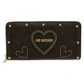 Womens Black Heart Zip Purse 10470 by Love Moschino from Hurleys