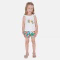 Girls White/Pink Tassel Sandals Tank & Shorts Set 58320 by Mayoral from Hurleys