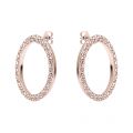 Womens Rose Gold/Crystal Leeza Luunar Circle Earrings 54388 by Ted Baker from Hurleys