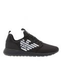 Mens Black Logo Simple Racer Trainers 30670 by EA7 from Hurleys