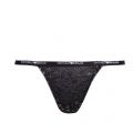Womens Black Comet Lace Bra & Thong Set 80952 by Emporio Armani Bodywear from Hurleys