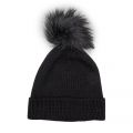 Womens Black Signature Feminine Beanie 100951 by Tommy Hilfiger from Hurleys