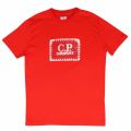 Boys High Risk Red Printed Label S/s T Shirt 39260 by C.P. Company Undersixteen from Hurleys