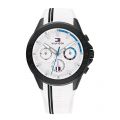 Mens White/Black Aiden Silicone Strap Watch 94812 by Tommy Hilfiger from Hurleys