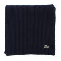 Mens Navy Knitted Scarf 14643 by Lacoste from Hurleys