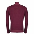 Casual Mens Dark Red Afurly Zip Through Knitted Jacket 28615 by BOSS from Hurleys