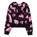 Girls Black/Pink Jewel Print Cropped Hooded Sweat Top 75341 by DKNY from Hurleys