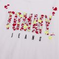 Womens Classic White Floral Logo S/s T Shirt 54996 by Tommy Jeans from Hurleys