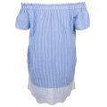 Womens Blue Belle Stripe Off Shoulder Dress 9200 by French Connection from Hurleys