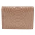 Womens Nude Croc Effect Clutch 19950 by Emporio Armani from Hurleys