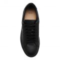 Mens Black Ribeira Tenn Leather Trainers 100999 by BOSS from Hurleys