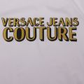 Mens White Gold Foil Logo S/s T Shirt 55336 by Versace Jeans Couture from Hurleys