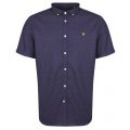Mens Navy Multi Stitch S/s Shirt 24204 by Lyle & Scott from Hurleys