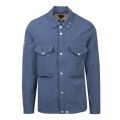 Mens Blue Pocket Nylon Overshirt 49205 by Pretty Green from Hurleys