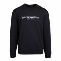 Mens Dark Blue Chest Logo Crew Sweat Top 55572 by Emporio Armani from Hurleys