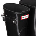 Womens Black Gloss Original Short Wellington Boots 98124 by Hunter from Hurleys