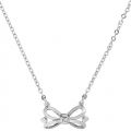 Womens Silver & Crystal Hazela Mini Bow Necklace 24464 by Ted Baker from Hurleys