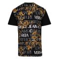 Mens Black/Gold Baroque Patch Logo S/s T Shirt 110707 by Versace Jeans Couture from Hurleys