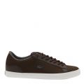 Mens Dark Brown Lerond Leather Trainers 34825 by Lacoste from Hurleys