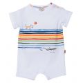 Baby White Paint Stripe Romper 104587 by Paul Smith Junior from Hurleys