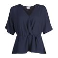 Womens Total Eclipse Visarina Drape Blouse 27638 by Vila from Hurleys