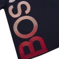 Boys Navy Gradient Logo S/s T Shirt 90285 by BOSS from Hurleys