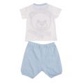 Baby Sky Blue Toy S/s T Shirt & Bottoms Set 42015 by Moschino from Hurleys