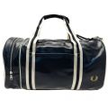 Mens Navy & Ecru Classic Barrel Bag 60181 by Fred Perry from Hurleys