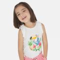 Girls White Tucan Frill Tank Top 58335 by Mayoral from Hurleys