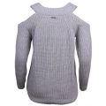 Womens Pearl Heather Zip Detail Cold Shoulder Knitted Jumper 15717 by Michael Kors from Hurleys