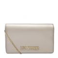 Womens Gold Smooth Metallic Crossbody Bag 43038 by Love Moschino from Hurleys