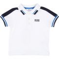 Toddler White/Blue Polo & Sweat Shorts Set 38254 by BOSS from Hurleys