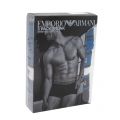 Mens Blue/White Core Logo 3 Pack Trunks 85971 by Emporio Armani Bodywear from Hurleys