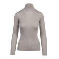 Casual Womens Silver Weylan Lurex Roll Neck Knitted Sweater 51537 by BOSS from Hurleys