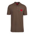 Mens Dark Brown Dereso S/s Polo Shirt 81184 by HUGO from Hurleys
