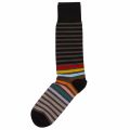 Mens Black Multi Stripe Tonal Socks 33904 by PS Paul Smith from Hurleys