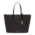 Womens Black Mono Jacquard Mono Shopper Bag 86925 by Calvin Klein from Hurleys