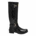 International Womens Black Catalunya Tall Wellington Boots 47453 by Barbour from Hurleys