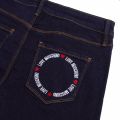 Womens Dark Blue Circle Skinny Jeans 74561 by Love Moschino from Hurleys