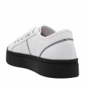 Mens White Branded Canvas Trainers 55303 by Versace Jeans Couture from Hurleys