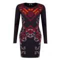 Womens Black Heritage Print Dress 32532 by Versace Jeans from Hurleys