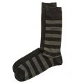 Mens Charcoal Two Pack Block Stripe Socks (5-11) 68358 by BOSS from Hurleys
