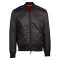 Mens Black Embroidered Eagle Padded Jacket 45647 by Emporio Armani from Hurleys