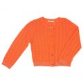 Girls Orange Knitted Cardigan