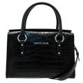Womens Black Croc Effect Tote Bag 59122 by Armani Jeans from Hurleys