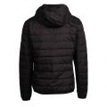 Mens Black Chevron Quilted Hooded Jacket 76188 by EA7 from Hurleys