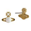 Womens Gold/White Isabelitta Bas Relief Earrings 108690 by Vivienne Westwood from Hurleys