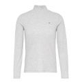 Womens Silver Grey Rib Mock Neck Knitted Jumper 79724 by Tommy Jeans from Hurleys